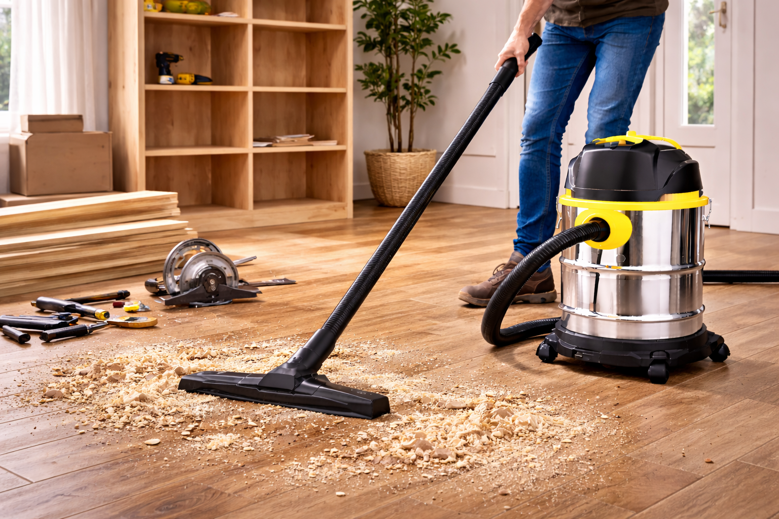 Heavy Duty Wet Dry Vacuum Cleaner for Workshop Wood Dust
