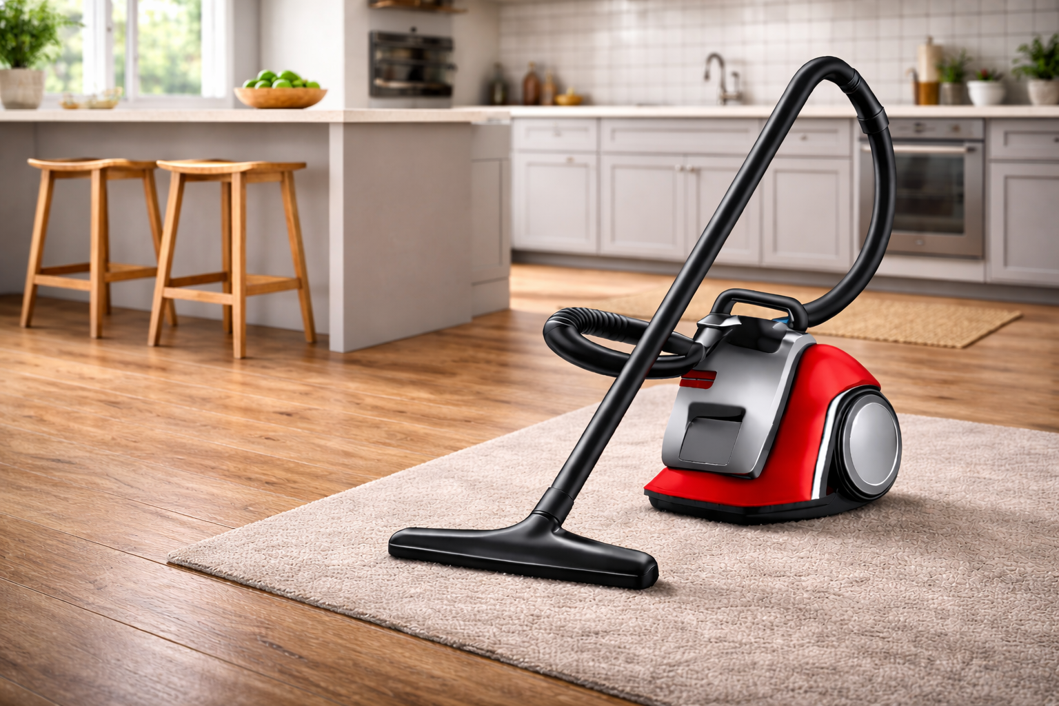 Red & Black Compact Kitchen and Home Vacuum Cleaner