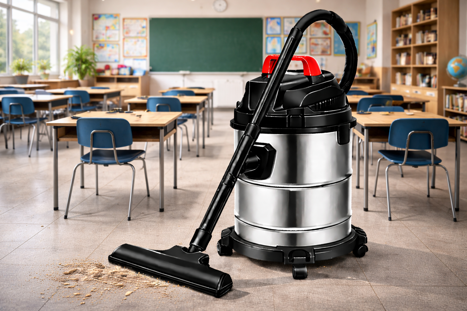 Heavy-Duty Wet & Dry Vacuum Cleaner – 30L Stainless Steel Tank