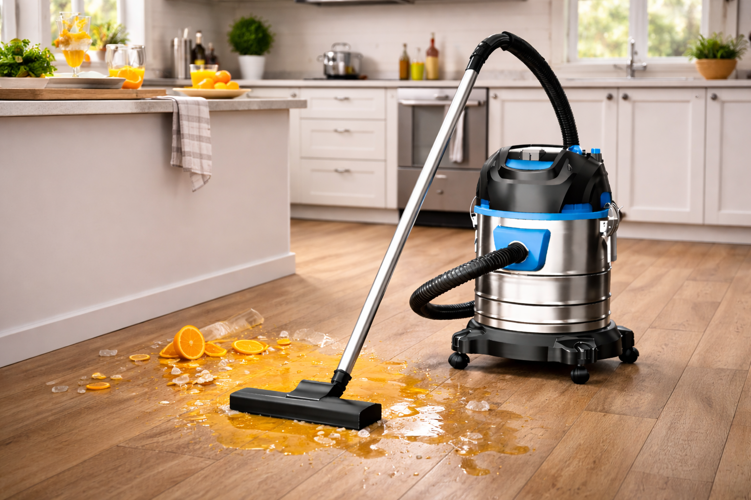 Industrial Wet and Dry Vacuum Cleaner - Powerful Multi-Surface Cleaning