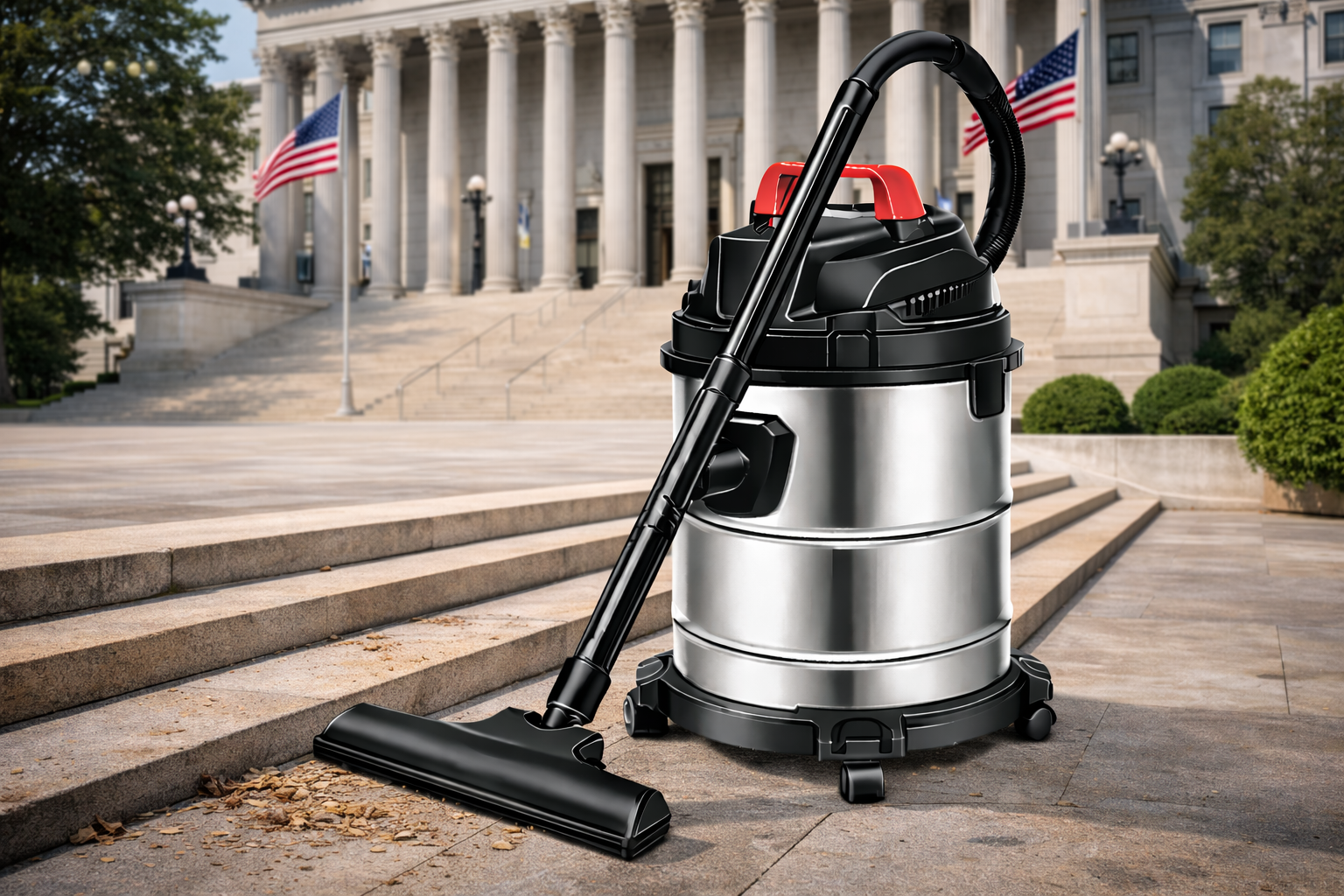 Heavy-Duty Industrial Wet & Dry Vacuum Cleaner – 30L Stainless Steel Tank