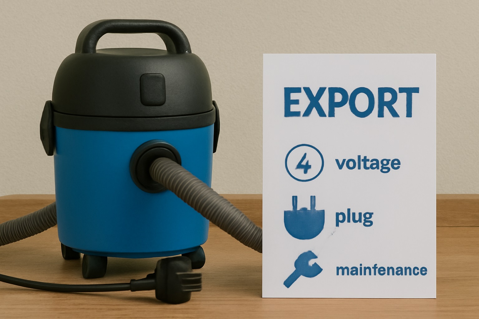 Blue and Black Wet-Dry Vacuum Cleaner – Ideal for Commercial Use with Export Specifications