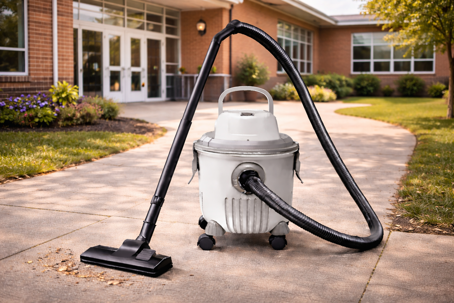 Heavy-Duty Wet & Dry Vacuum Cleaner – School & Institutional Outdoor Cleaning