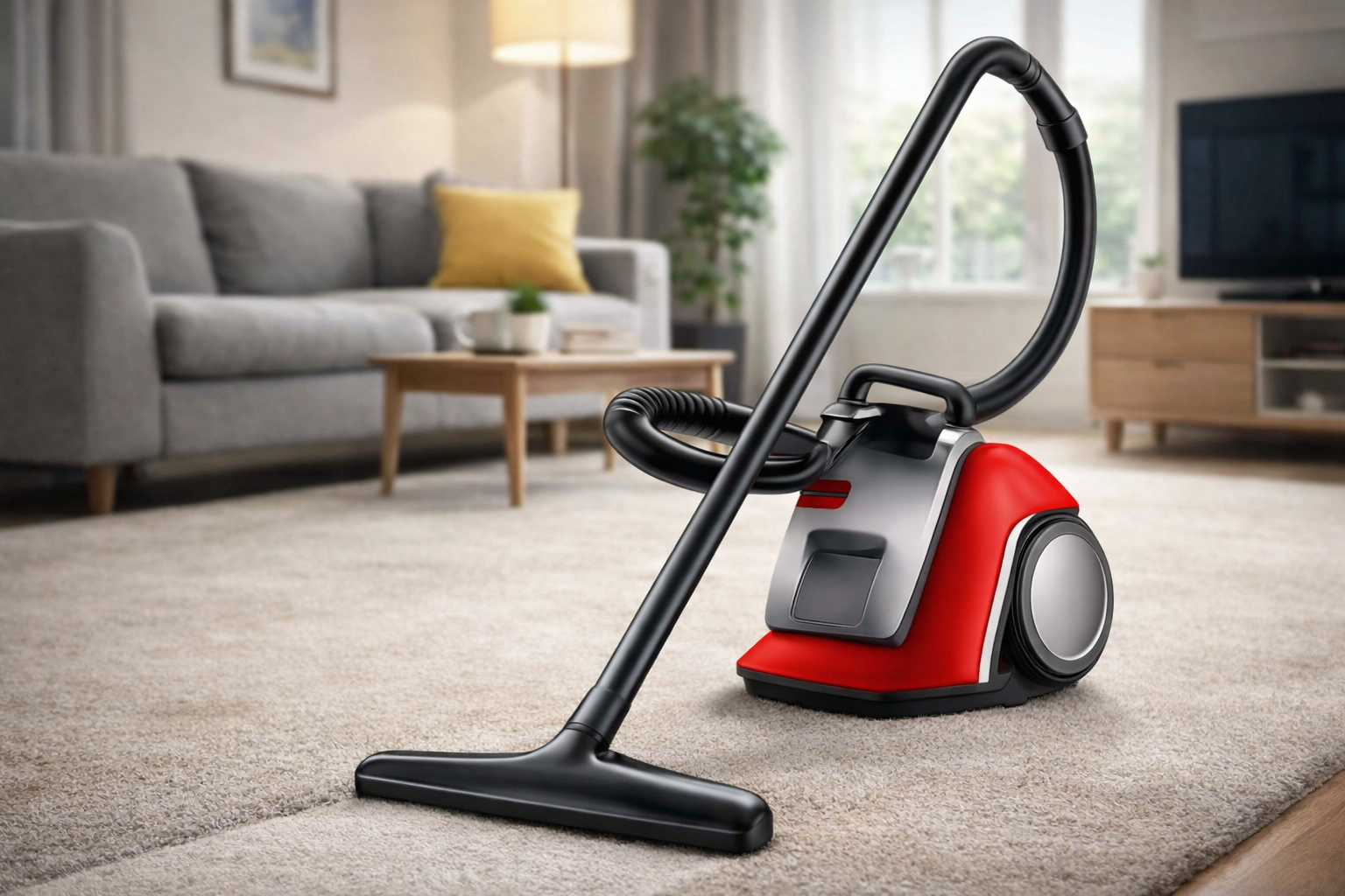 Red Compact Vacuum Cleaner