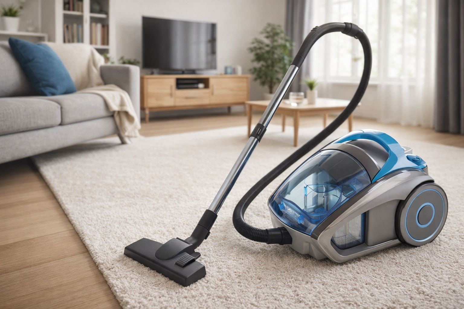 Powerful Cyclonic Canister Vacuum Cleaner – Bagless with HEPA Filter, Multi-Surface Cleaning