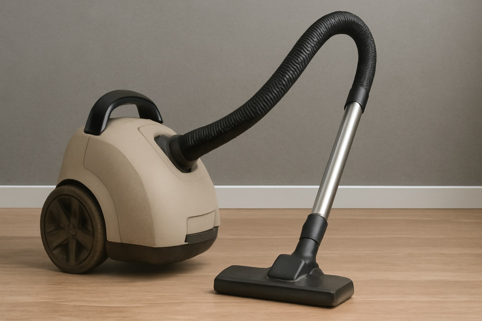 Modern Compact Vacuum Cleaner with Flexible Hose
