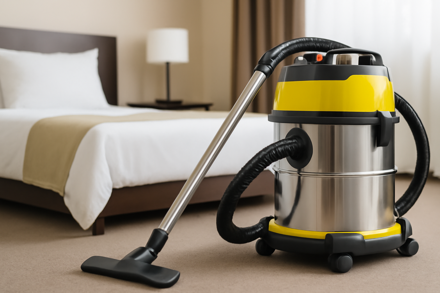 A1 Commercial Wet & Dry Vacuum Cleaner for Hotels | Stainless Steel Professional Vacuum Cleaner for Industrial Use