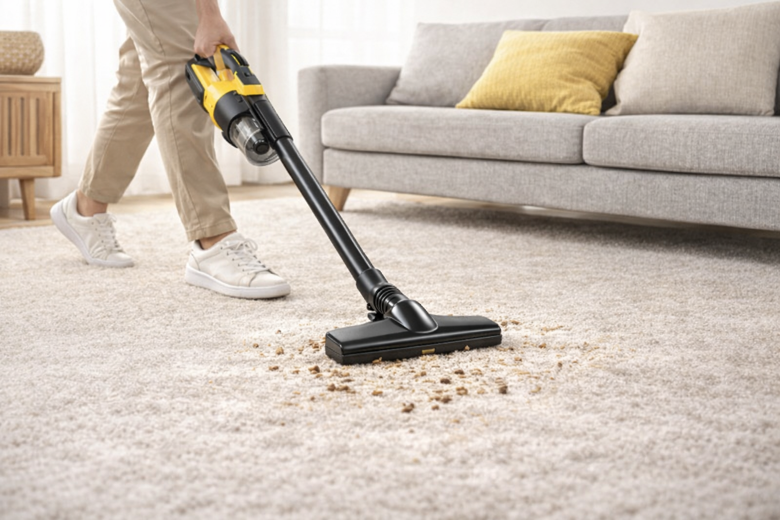 Cordless Handheld Vacuum Cleaner with Powerful Suction and Multi-Surface Cleaning Head