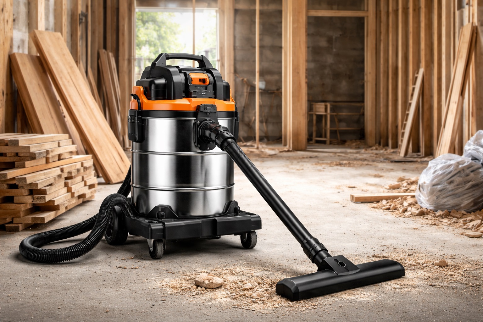 Wet-Dry Vacuum Cleaner for Construction Sites