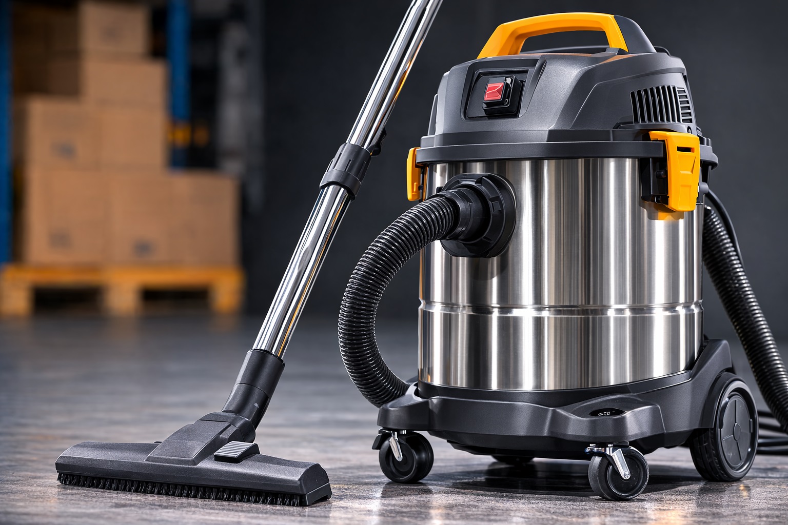 Wet Dry Vacuum Cleaner – Stainless Steel, Industrial & Commercial Use
