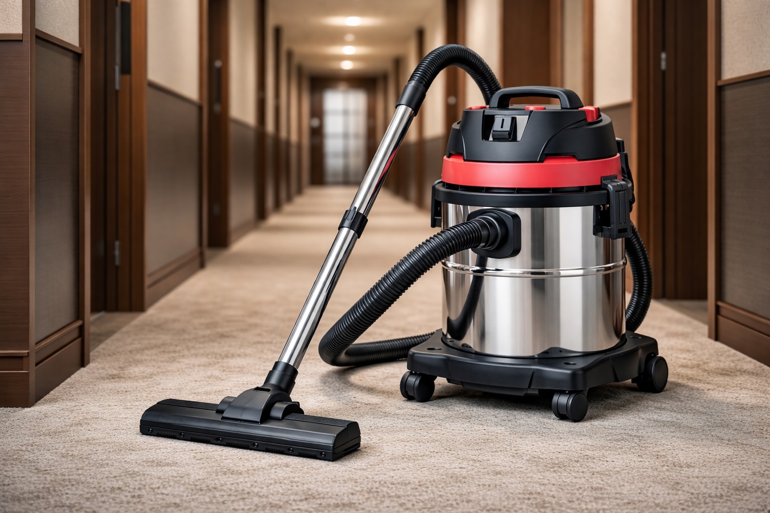 30L Commercial Wet and Dry Vacuum Cleaner Stainless Steel Industrial Hotel Cleaning Equipment