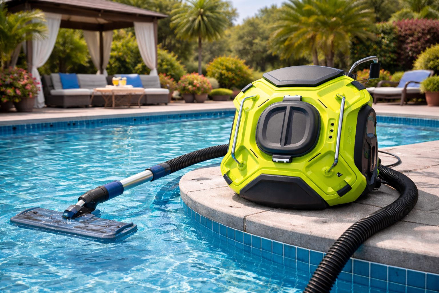 Portable Electric Pool Vacuum Cleaner for In-Ground Pools
