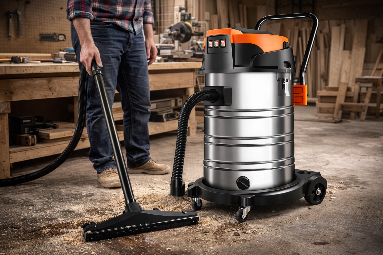 Woodworking Wet-Dry Vacuum Cleaner