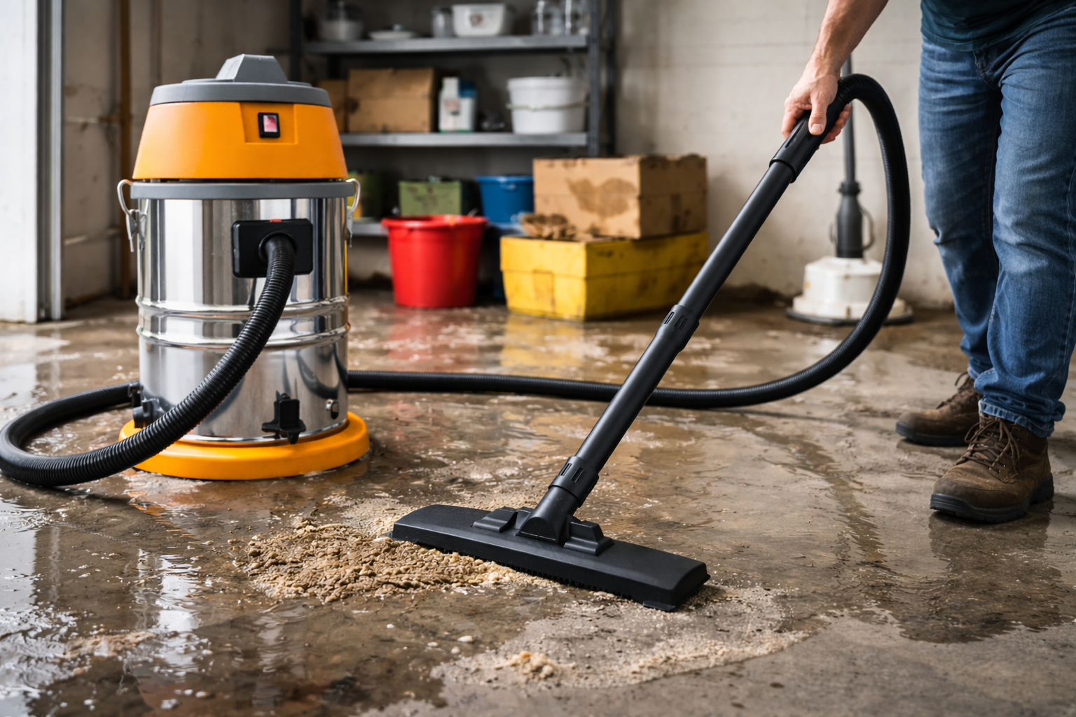 Heavy-Duty Wet and Dry Car Interior Vacuum Cleaner – Stainless Steel Canister with Narrow Nozzle