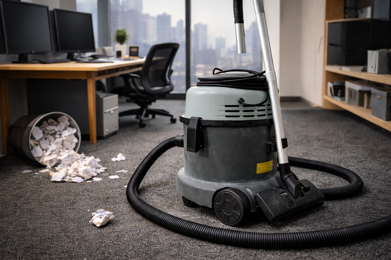 Low-Noise Commercial Wet and Dry Vacuum Cleaner for Office – Powerful Paper & Dust Cleaning