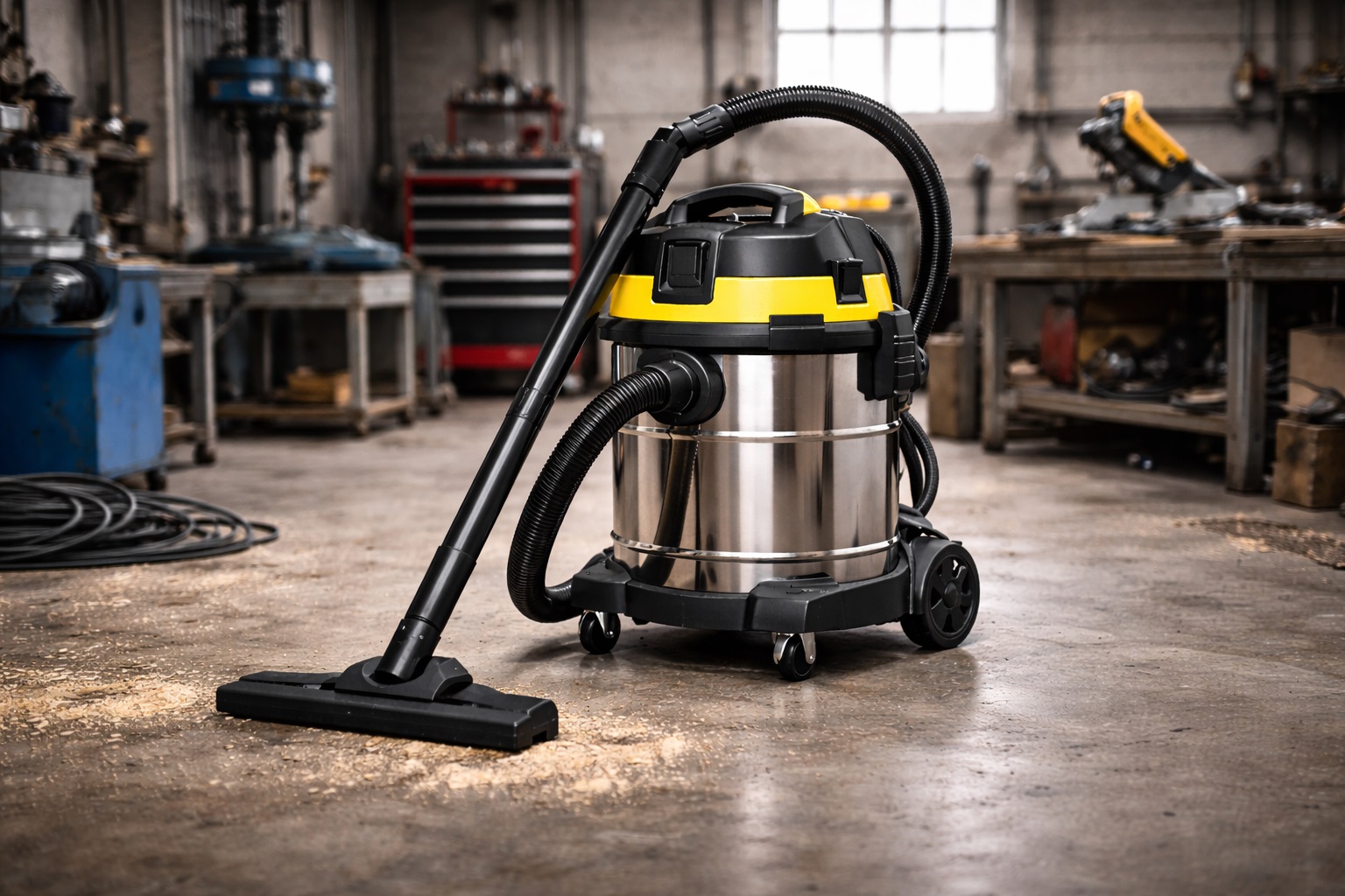 Heavy Duty Industrial Wet and Dry Vacuum Cleaner Stainless Steel Workshop Shop Vacuum
