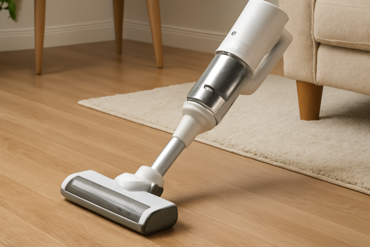 A3 Cordless Stick Vacuum Cleaner - High Suction Power, Low-Profile Brush, and Modern Design
