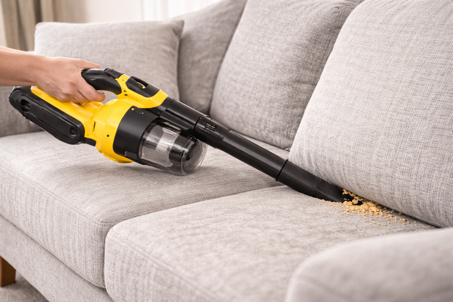 Cordless Handheld Vacuum with Crevice Tool for Sofa and Tight Spot Cleaning