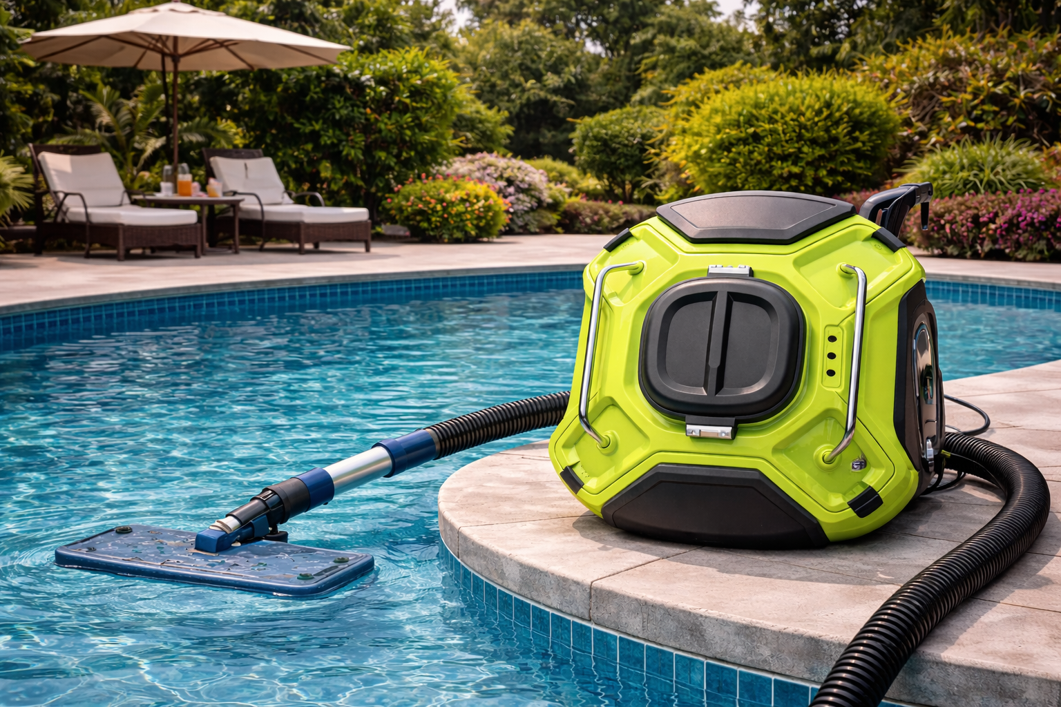 Portable Electric Swimming Pool Vacuum Cleaner for Residential Pools