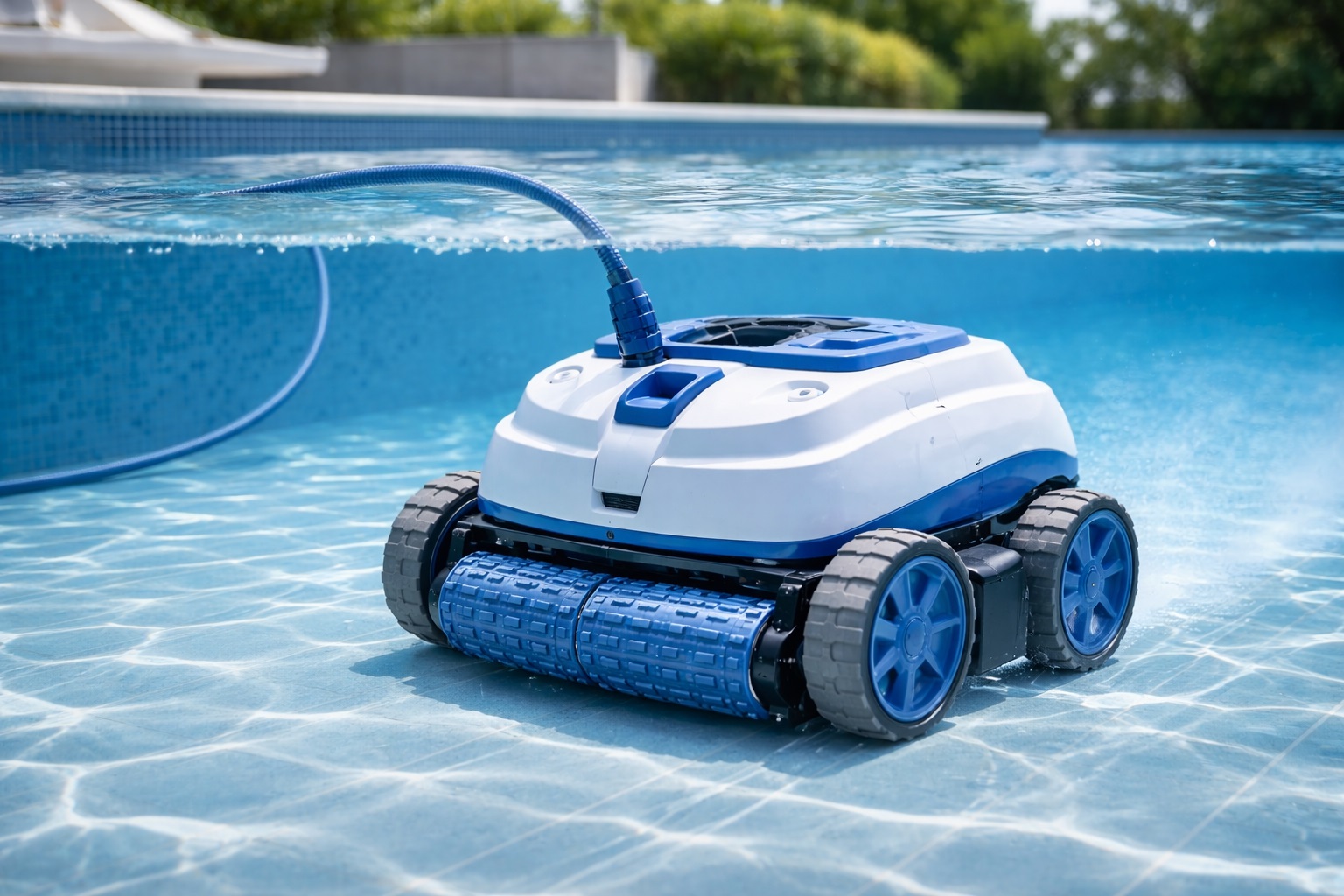 Underwater Tracked Robotic Swimming Pool Cleaning Robot