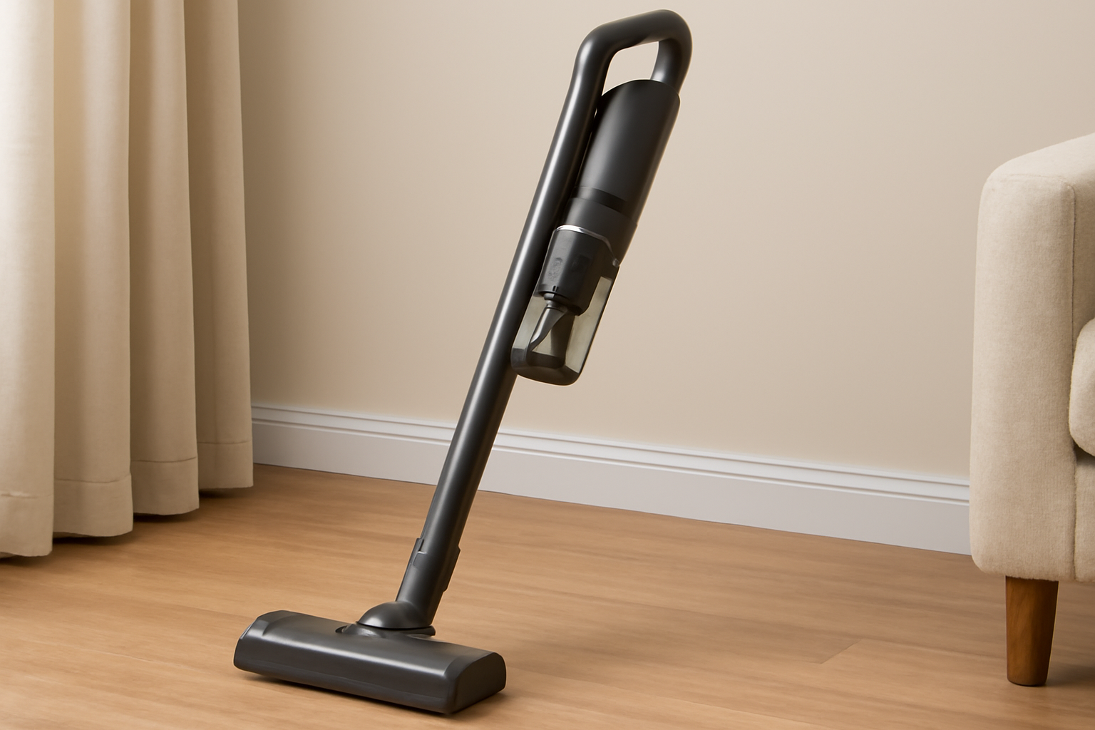 A4 Cordless Stick Vacuum Cleaner - High Suction Power, Low-Profile Brush, and Modern Design