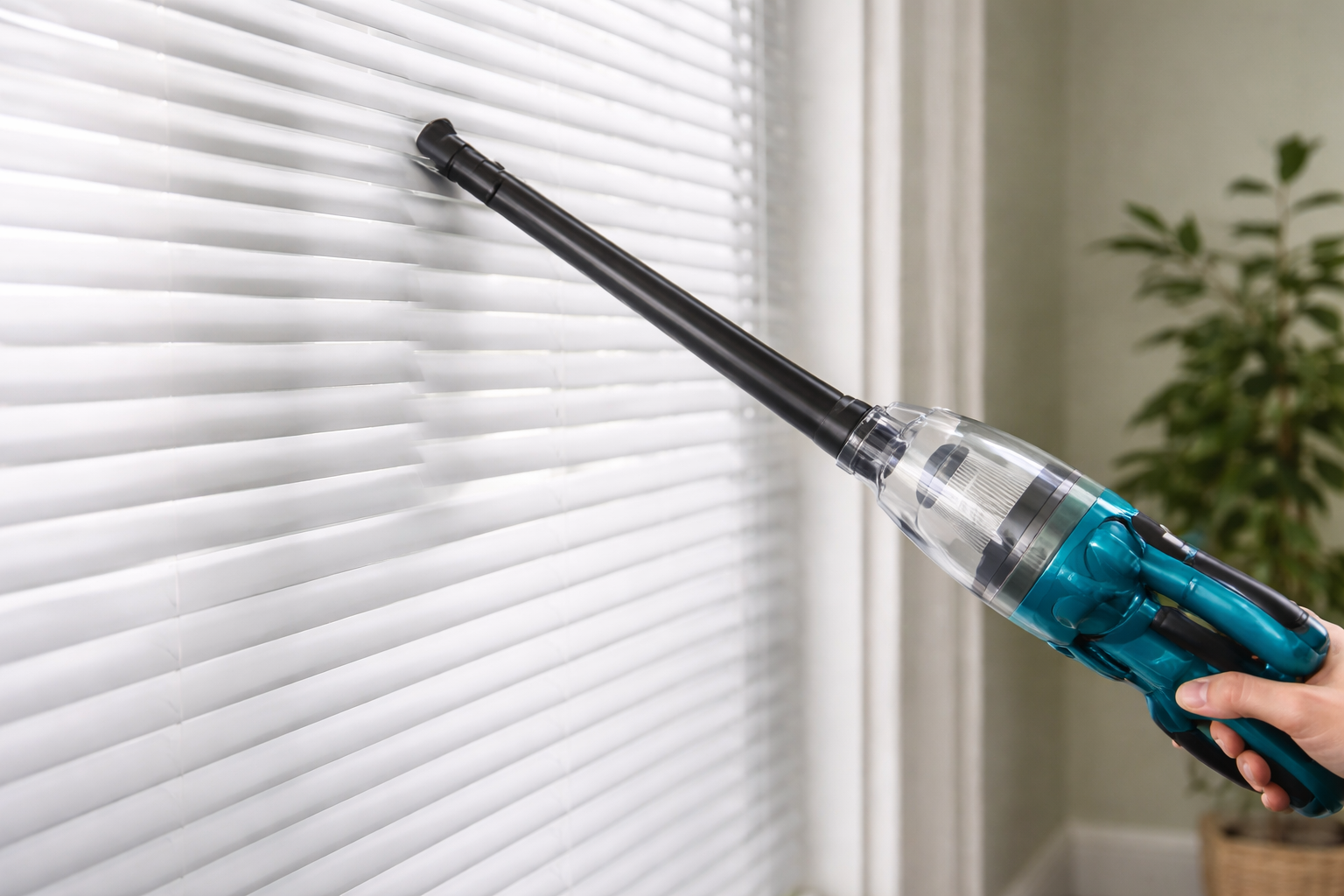 Cordless Precision Vacuum Cleaner for Blinds & Corners – HEPA Filter & Slim Nozzle