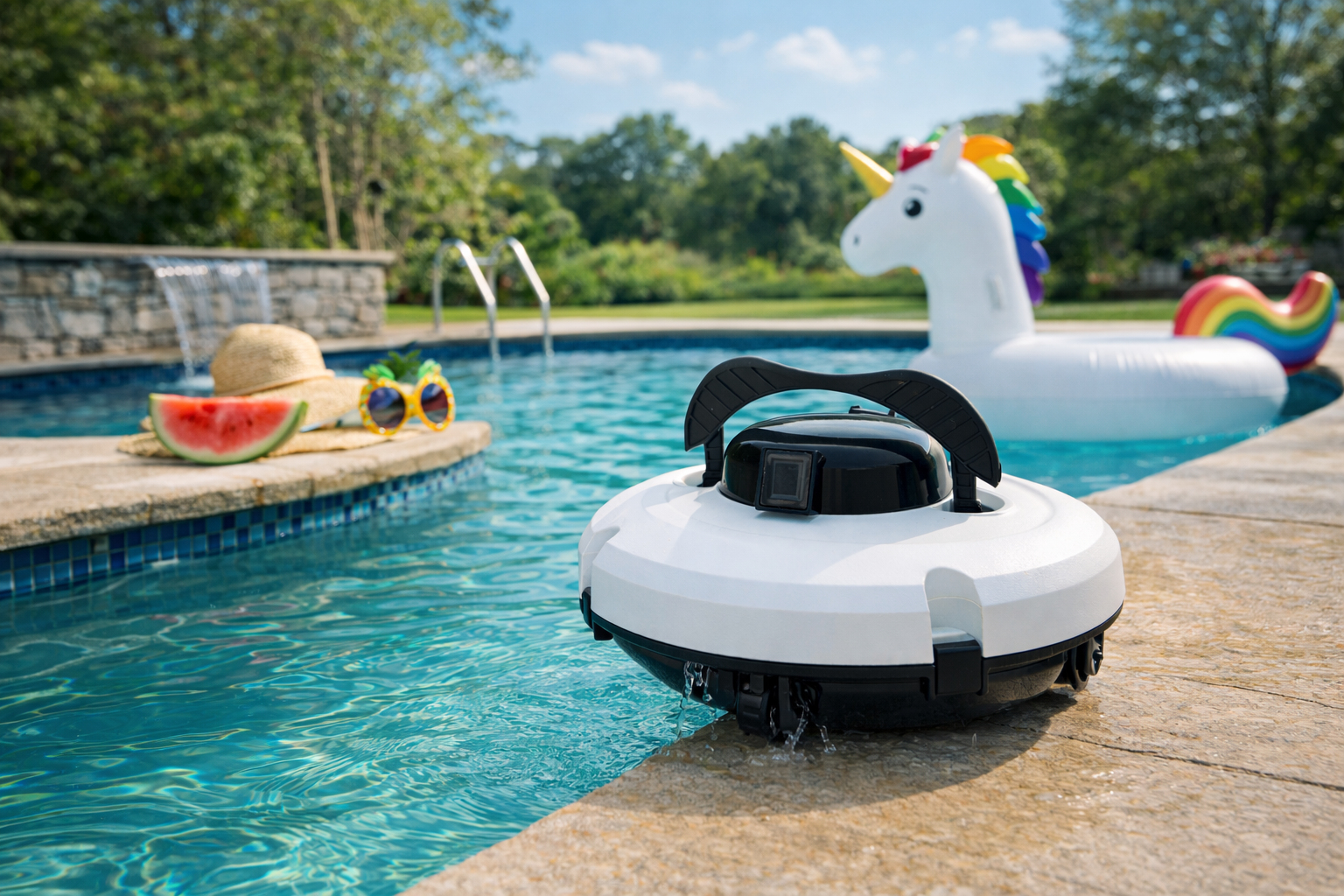 Cordless Robotic Pool Cleaner for Family & Leisure Pools