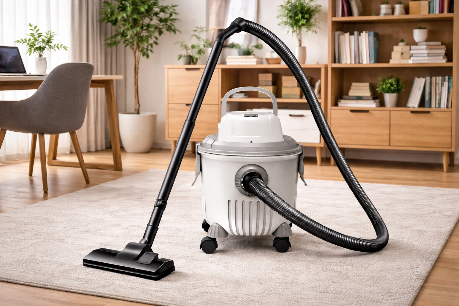 Multi-Purpose Wet and Dry Canister Vacuum Cleaner for Modern Homes and Offices