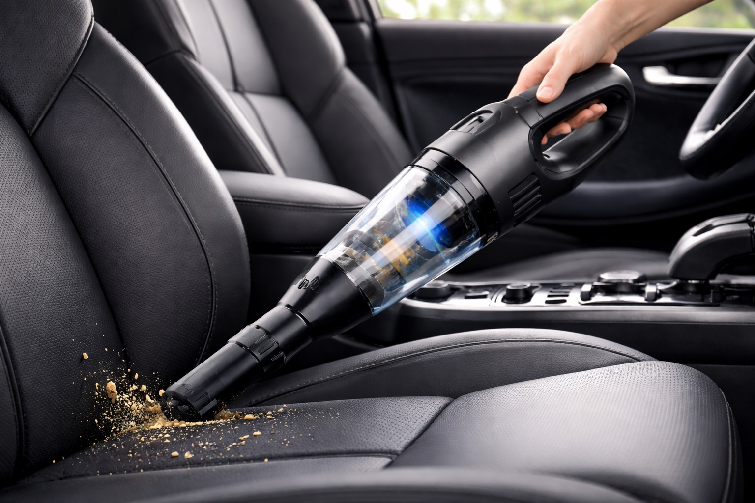 Cordless Handheld Car Vacuum Cleaner with Crevice Tool and HEPA Filter
