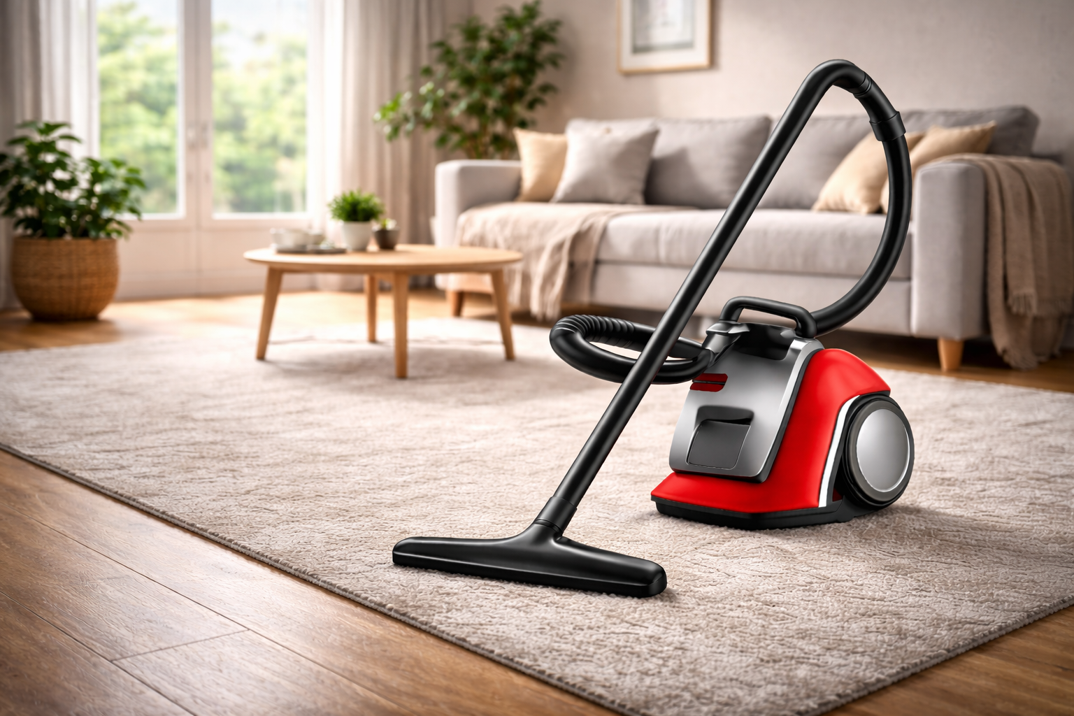 Red & Black Premium Compact Vacuum Cleaner