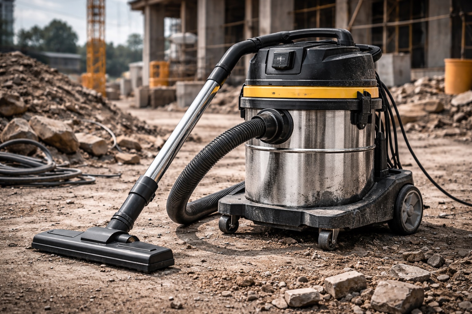 Heavy Duty Construction Site Wet Dry Vacuum Cleaner 40L Industrial Debris Cleaner