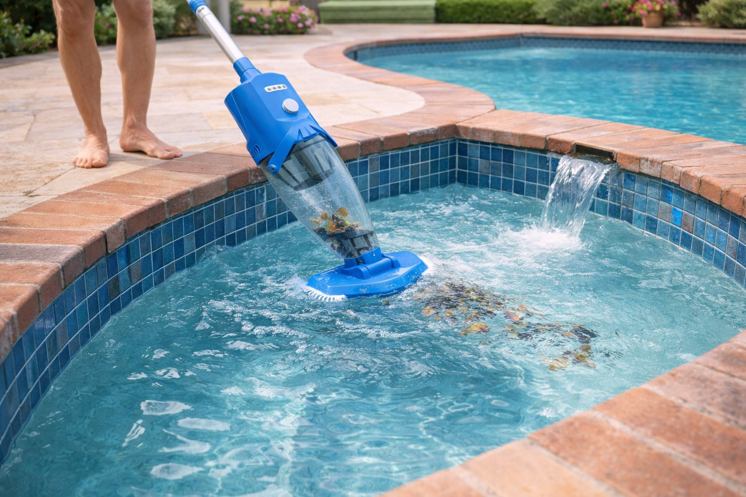 Dual-Zone Pool & Spa Vacuum – Cordless, Rechargeable Cleaner for Hot Tubs and Adjacent Swimming Pools