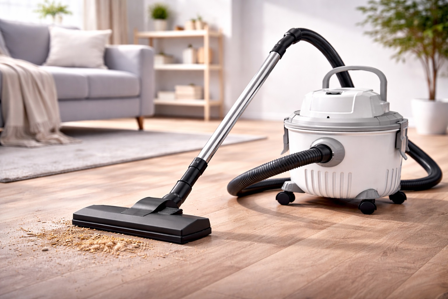 Compact Wet/Dry Vacuum for Effortless Home Floor Cleaning
