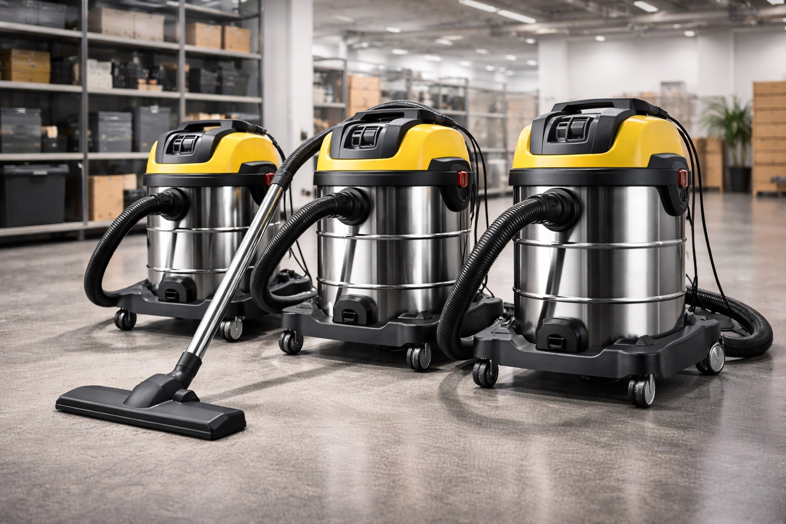 Industrial Stainless Steel Barrel Wet & Dry Vacuum Cleaner System Commercial Drum Type