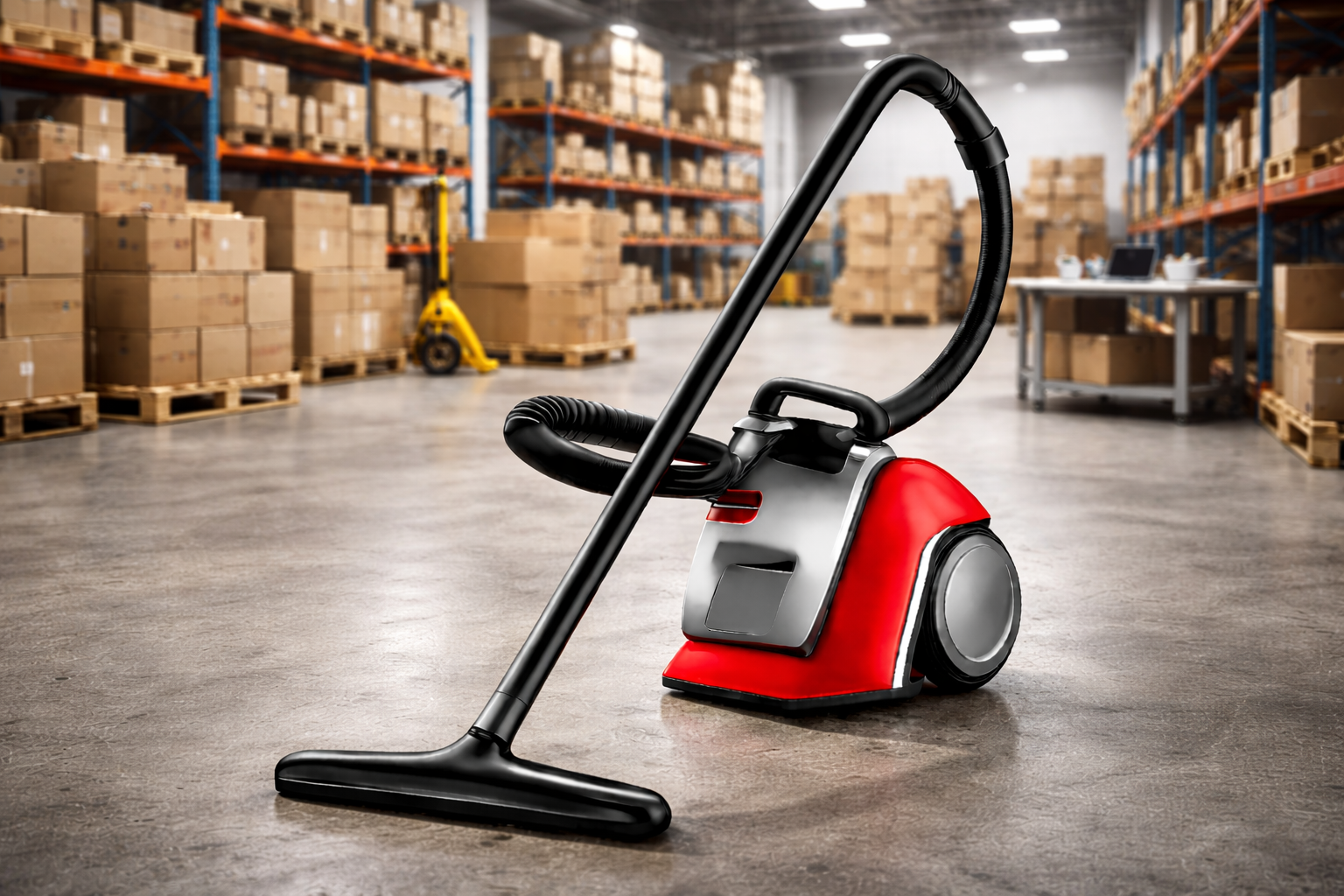 Heavy-Duty Industrial Canister Vacuum Cleaner for Warehouse & Factory | High Suction | 10L Capacity