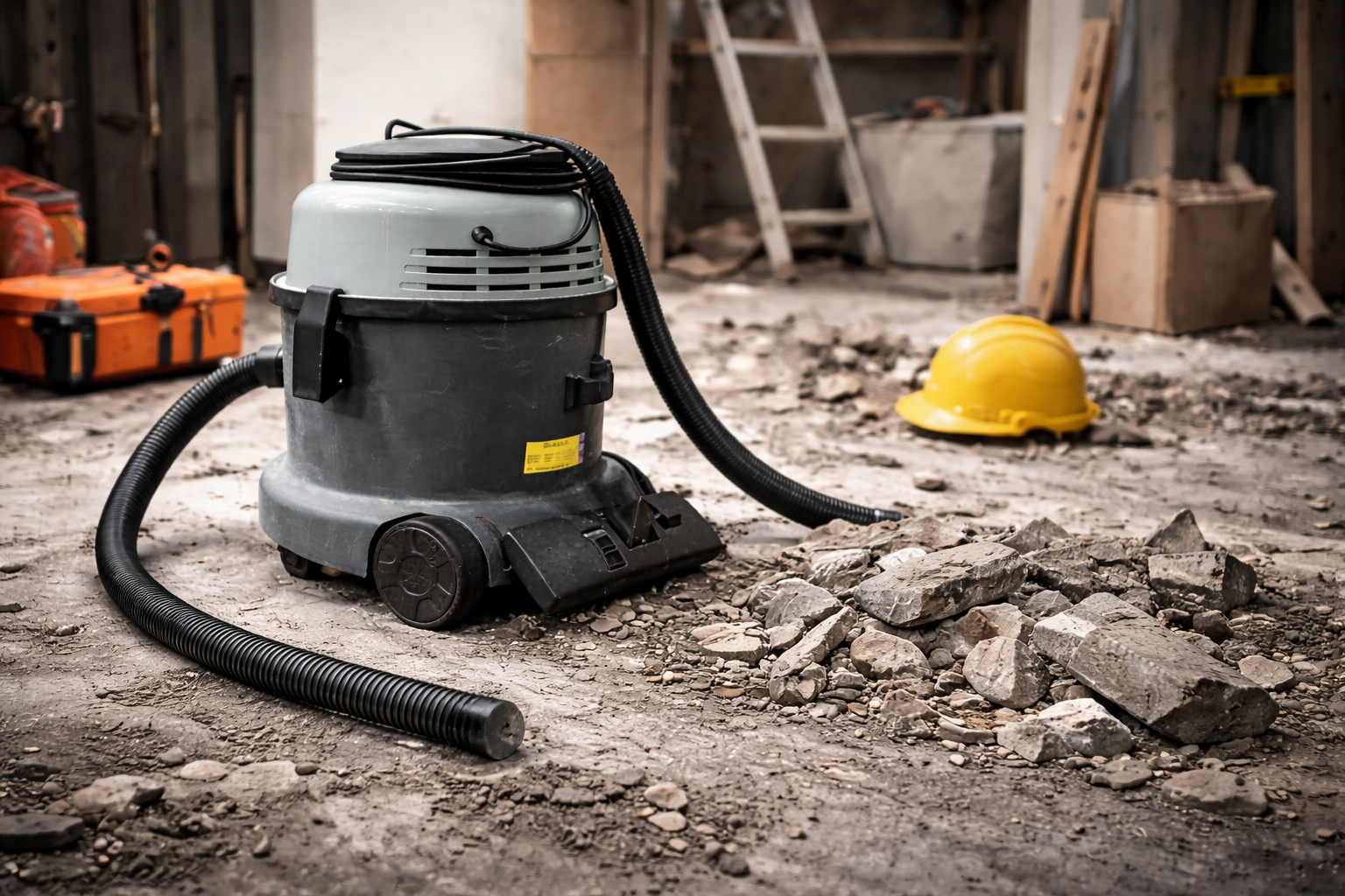 Heavy-Duty Construction Site Vacuum Cleaner – Powerful Dry Debris Extractor for Building and Renovation