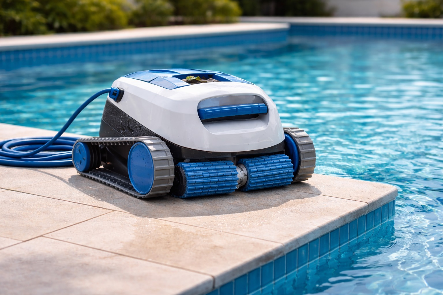 Premium Automatic Robotic Pool Vacuum Cleaner with Intelligent Navigation and Wall Climbing