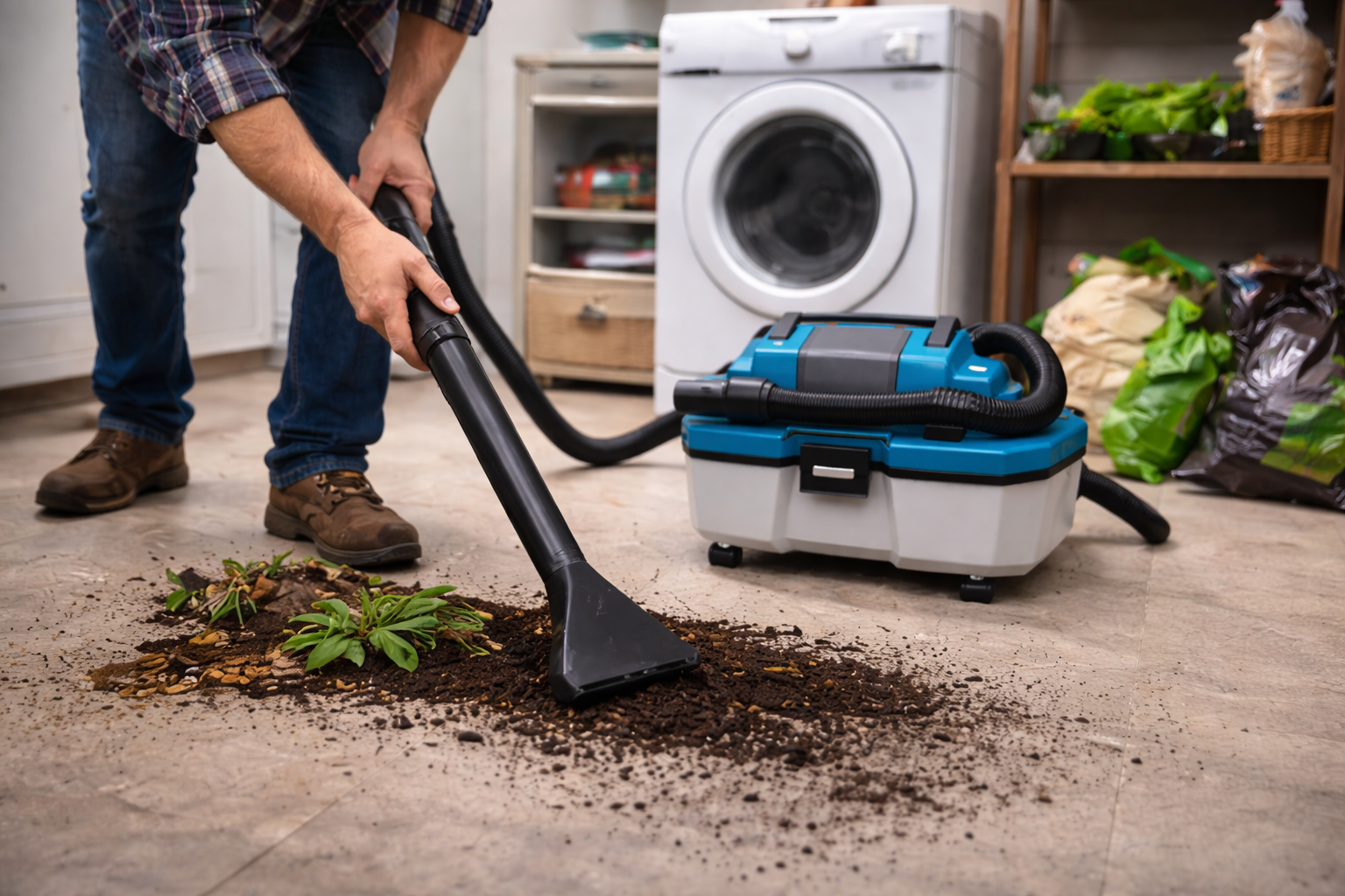 Portable Wet & Dry Household Vacuum Cleaner for Indoor Floor and Spill Cleaning