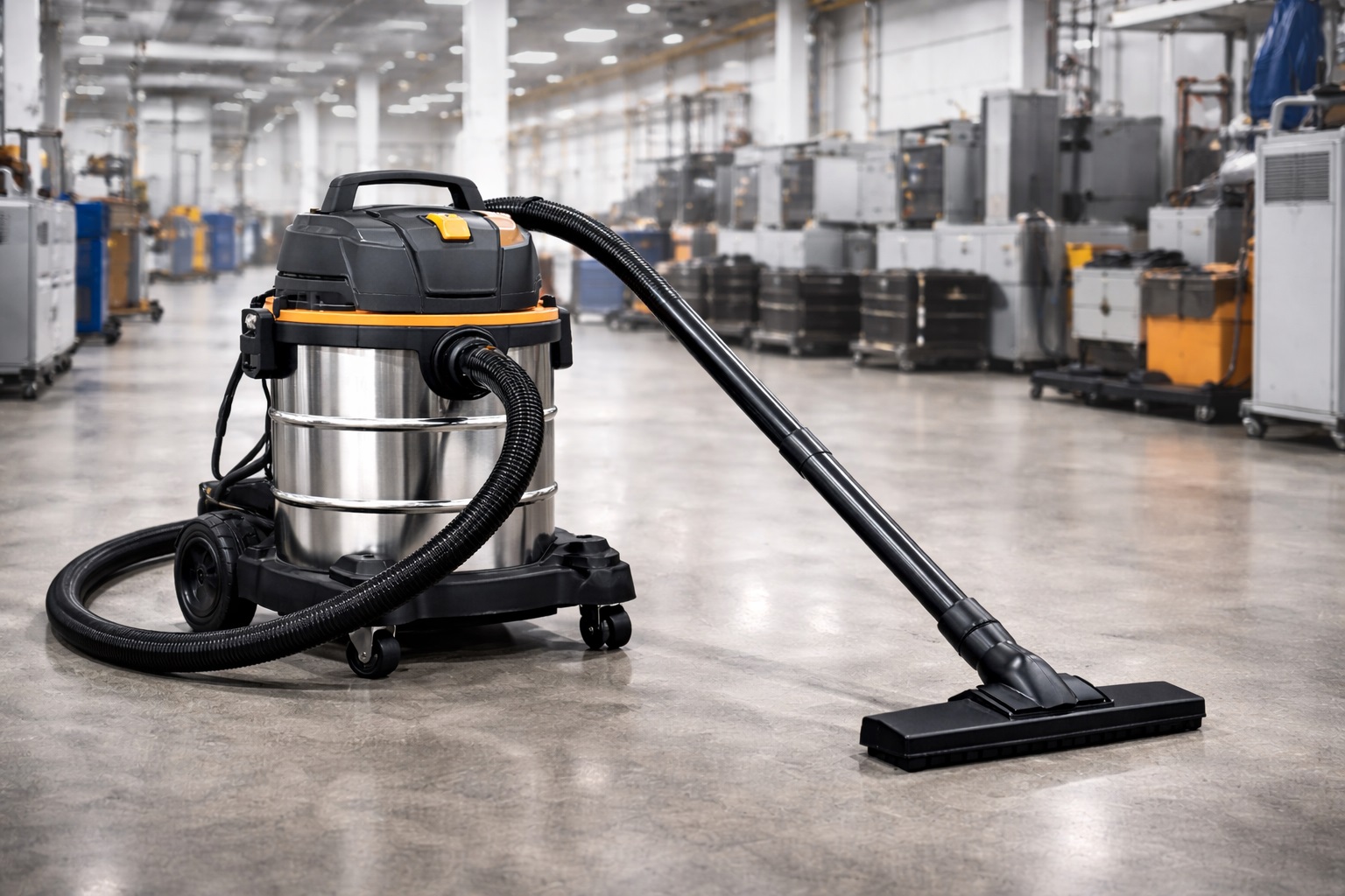 Industrial Wet & Dry Vacuum Cleaner for Factory Use