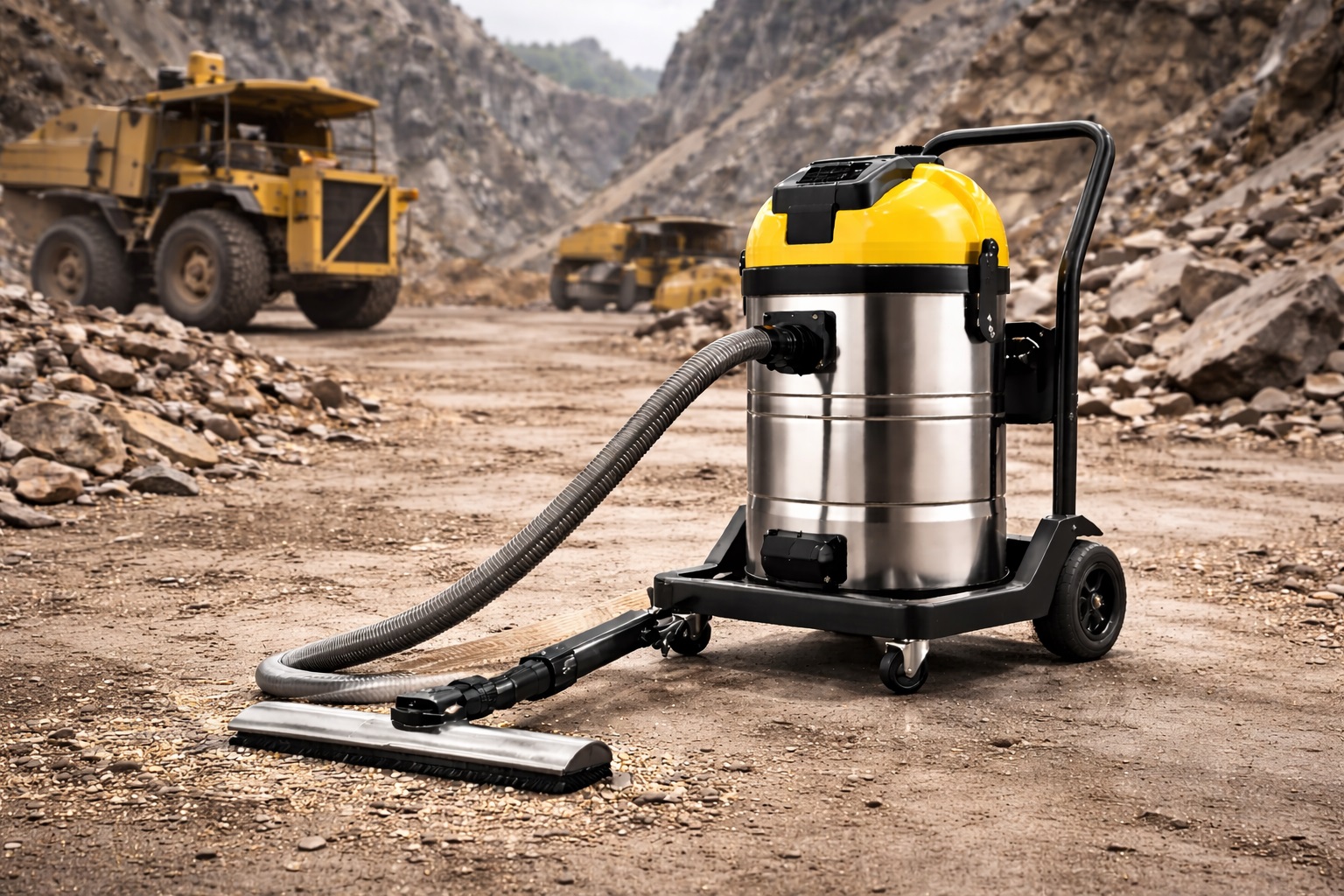 Mining Site Industrial Vacuum Cleaner – Heavy-Duty Wet & Dry Stainless Steel Vacuum