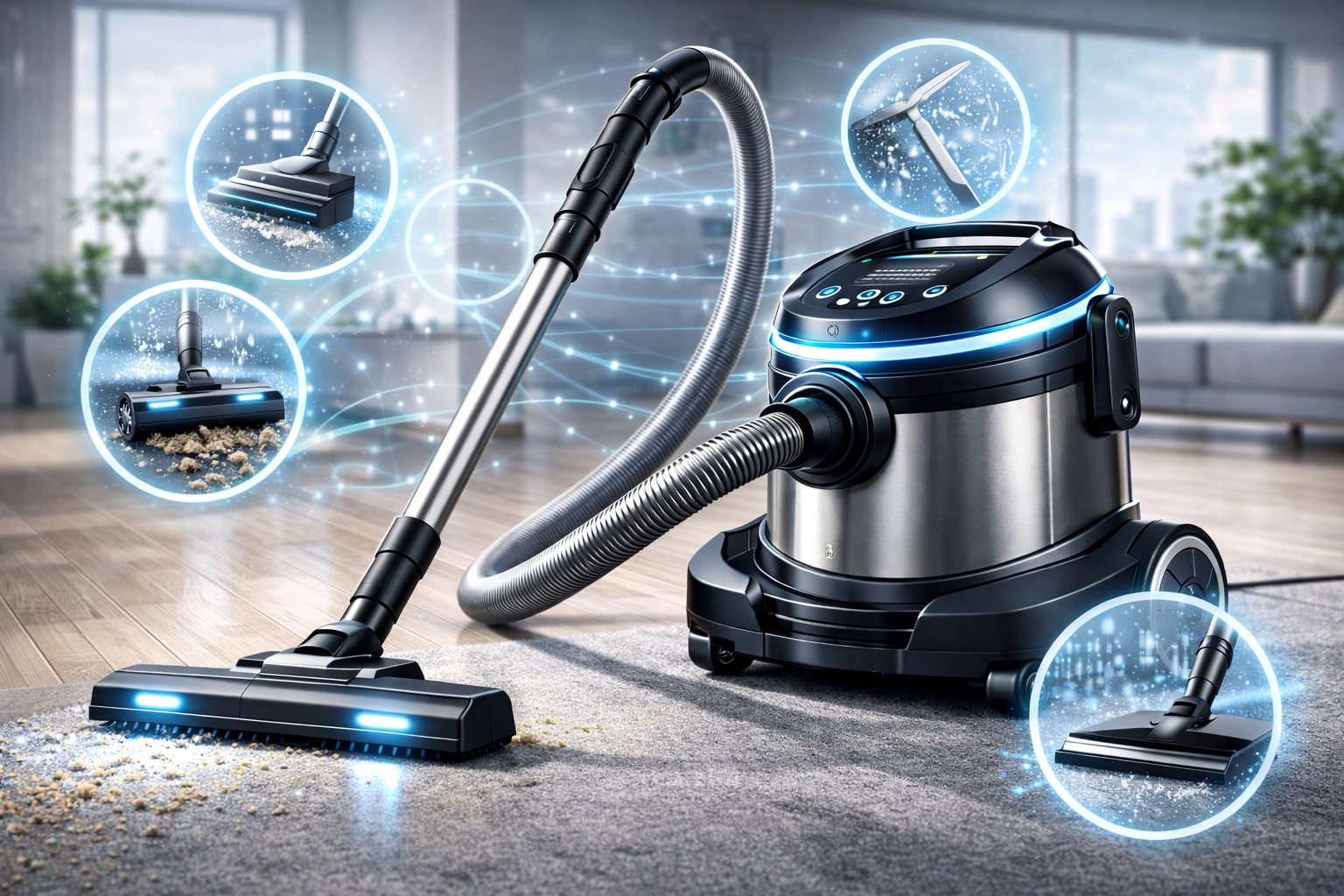 Barrel Vacuum Cleaner with Advanced Technology and Multifunctionality