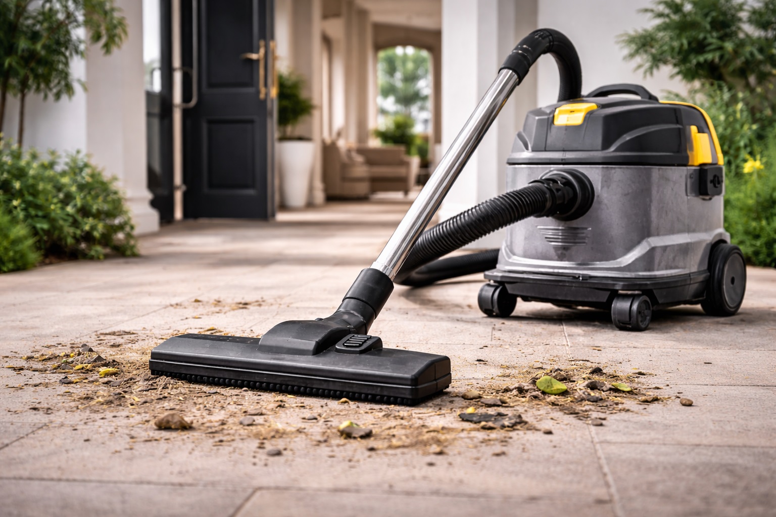 Outdoor Commercial Vacuum Cleaner for Villa Entrance and Patio Cleaning