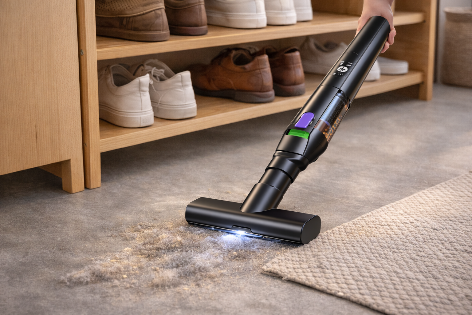 Cordless Handheld Vacuum Cleaner for Entryway & Shoe Area