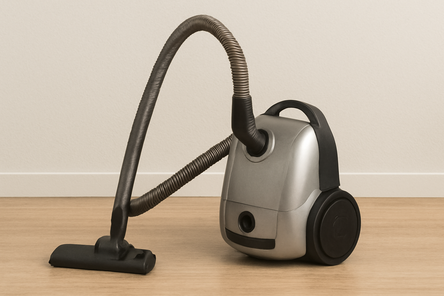 A8 Canister Vacuum Cleaner – Sleek Silver Design with Efficient Suction for Home Cleaning
