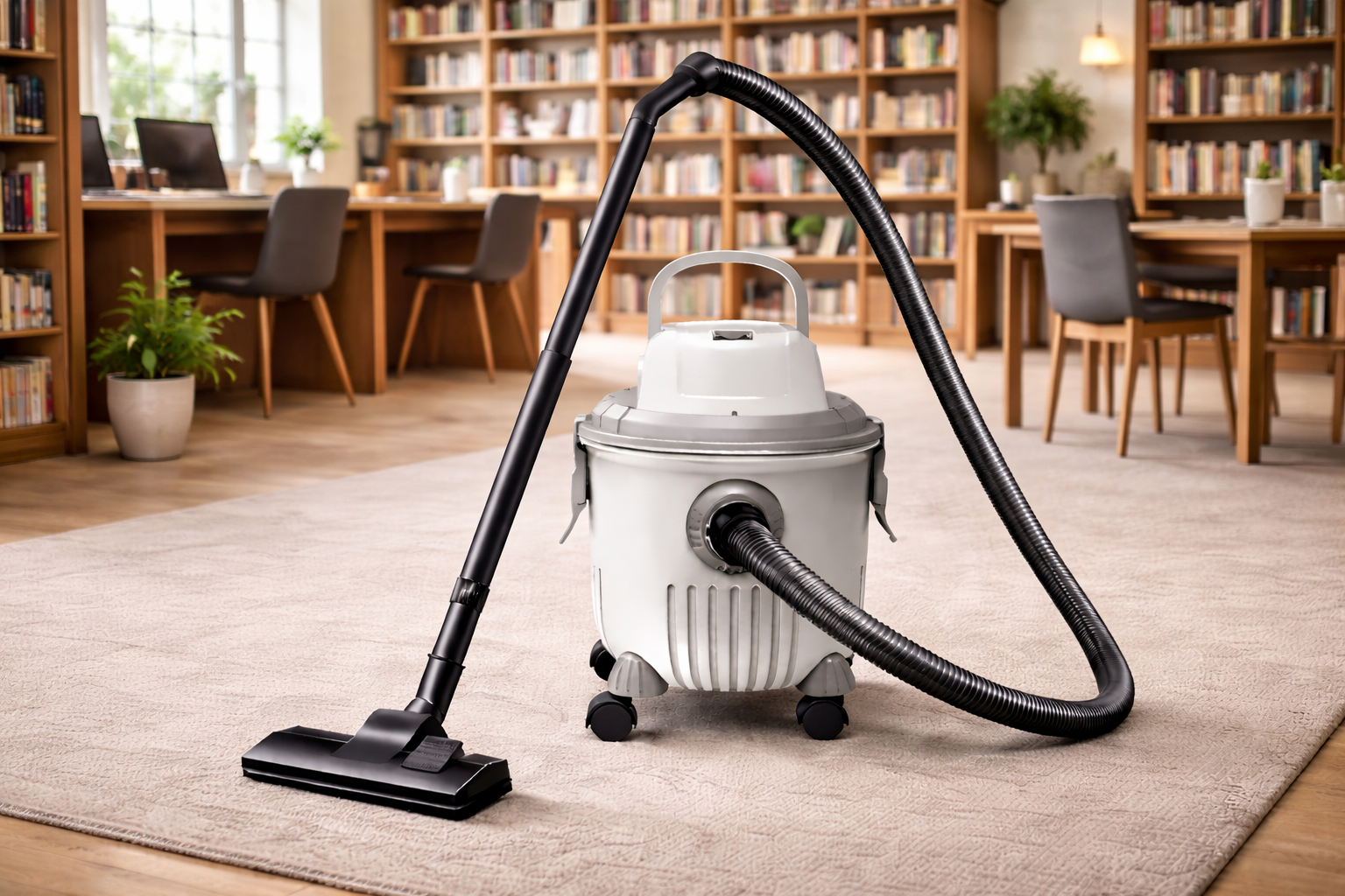 Quiet Wet and Dry Canister Vacuum Cleaner for Libraries and Quiet Spaces – Ultra-Low Noise Design