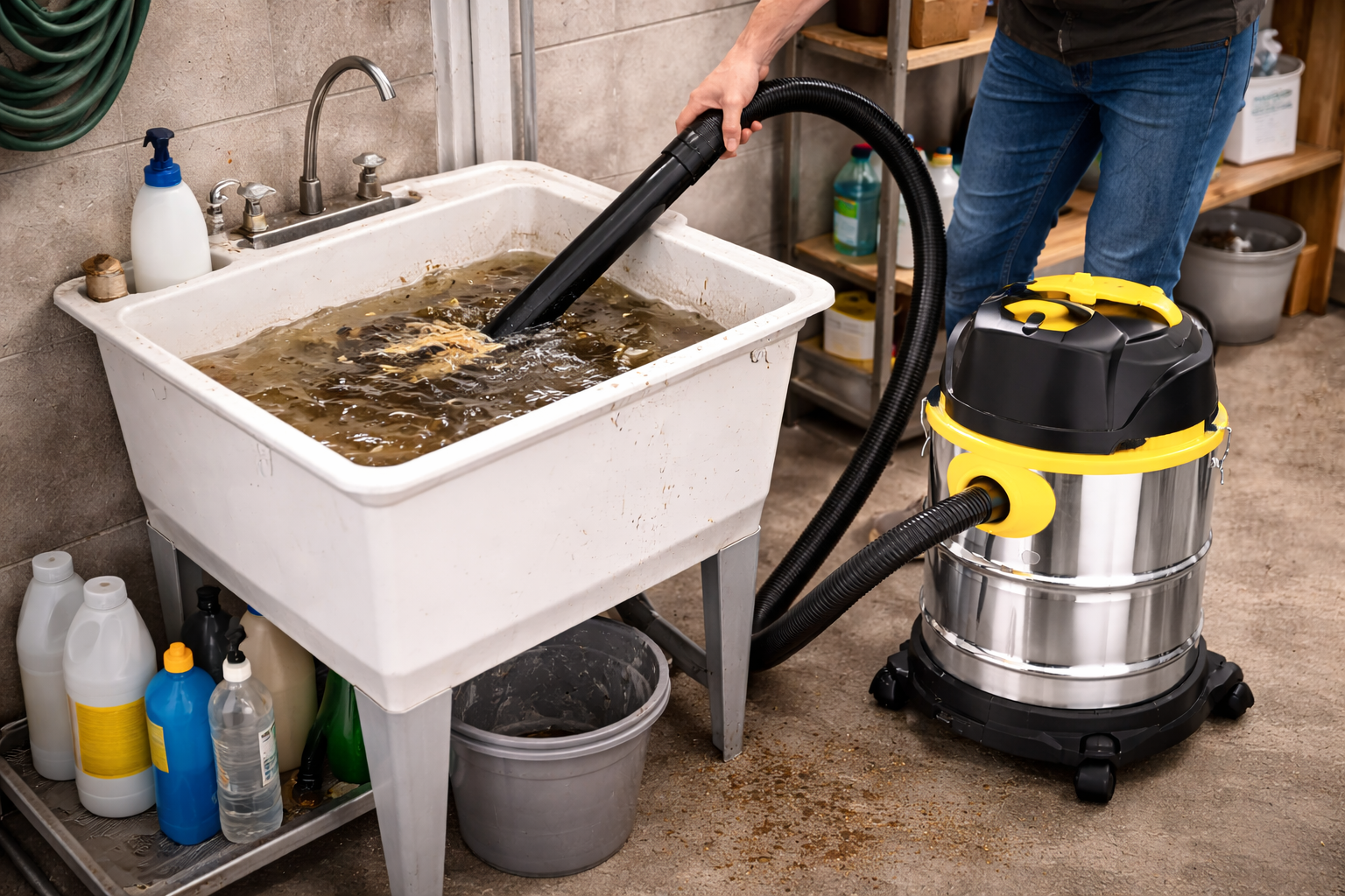 30L Heavy-Duty Wet Vacuum Cleaner for Dirty Water and Industrial Use