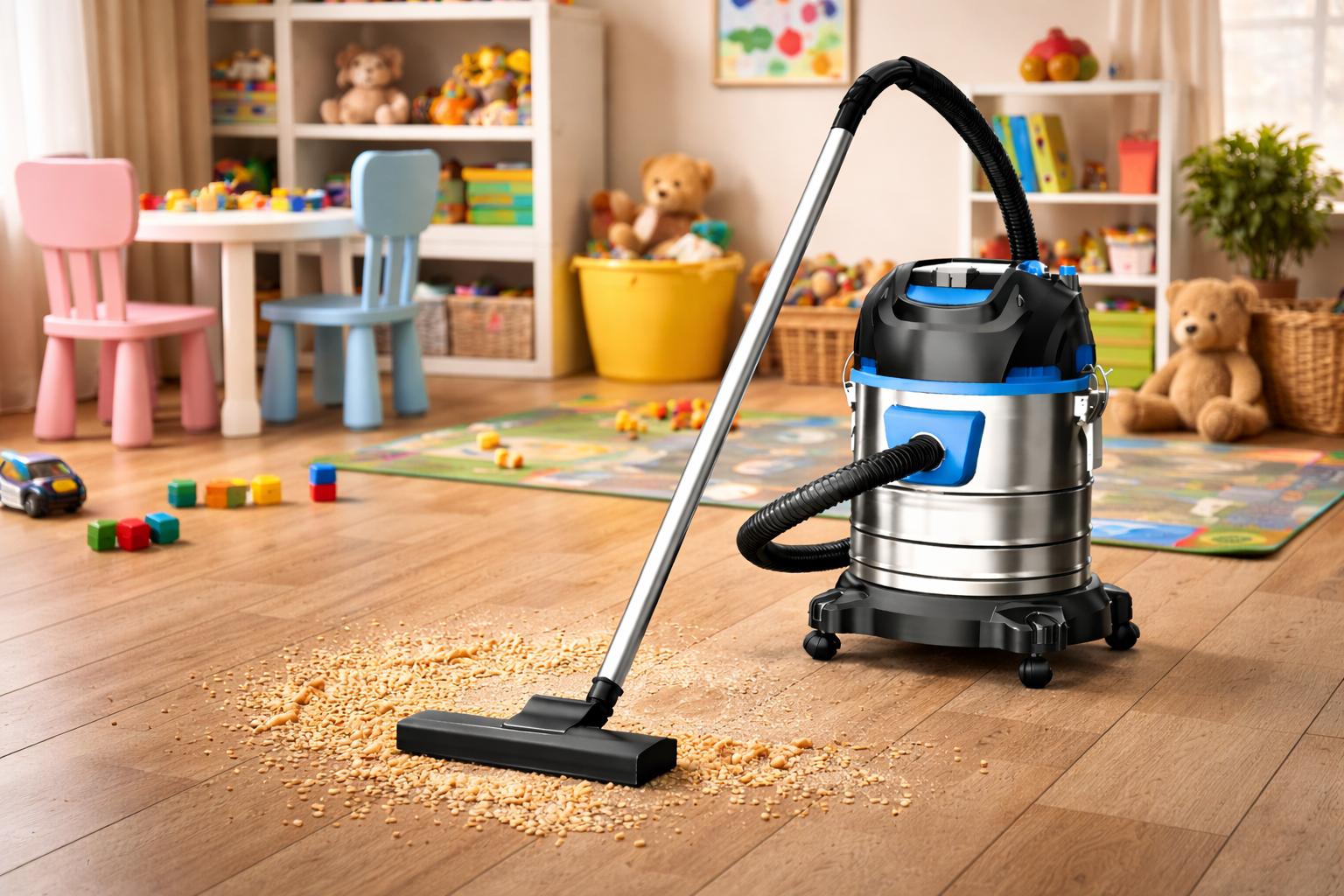 Kids Room Vacuum Cleaner – 20L Wet Dry Vacuum with HEPA Filter for Child-Safe Floor Cleaning