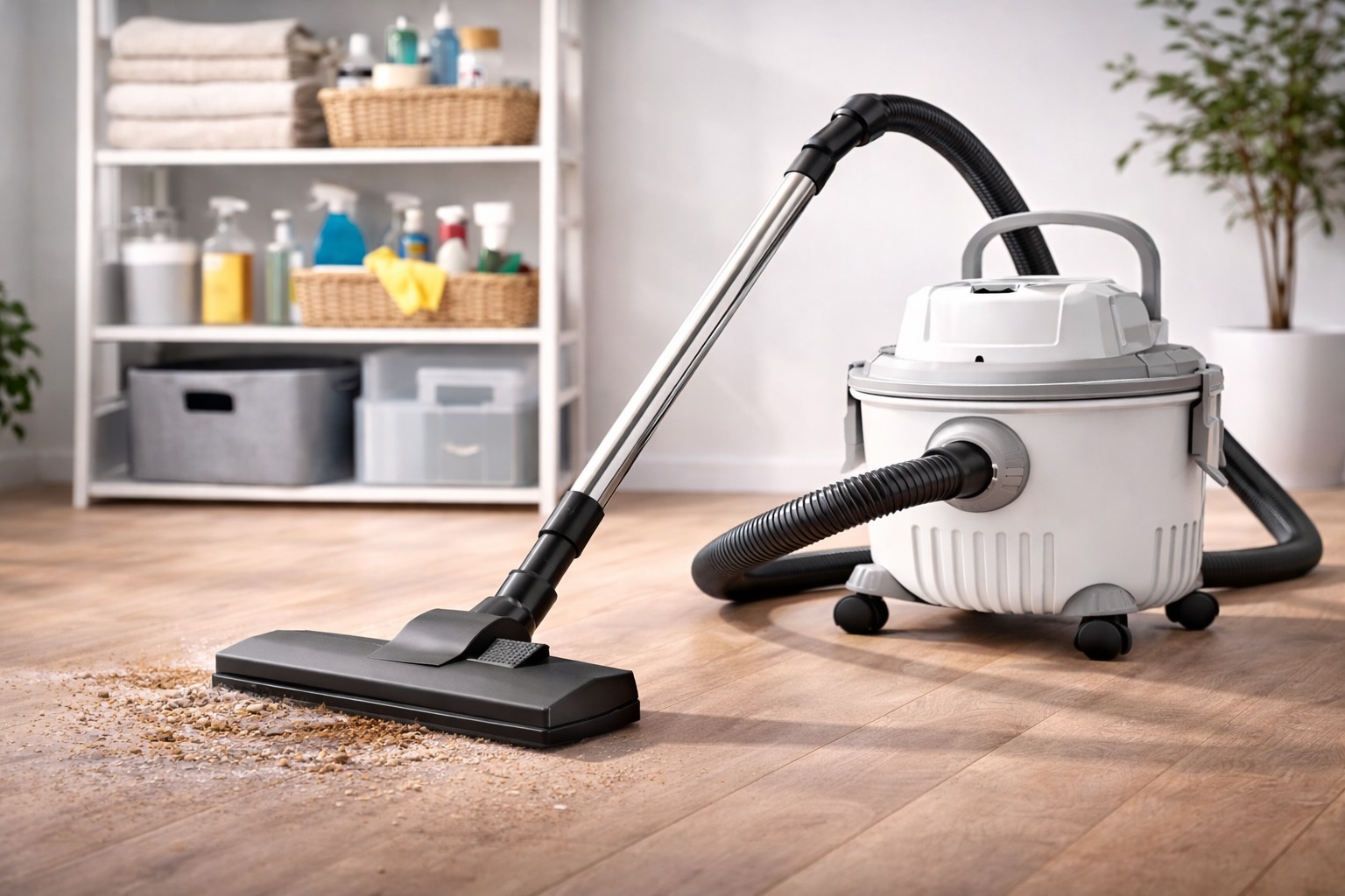 Heavy-Duty Wet/Dry Vacuum for Home and Storage Room Cleaning