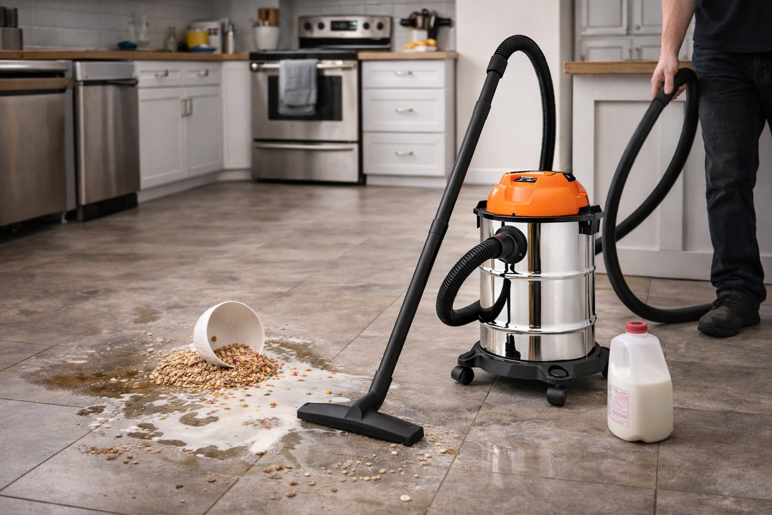 Wet and Dry Vacuum Cleaner for Kitchen, Home, and Workshop