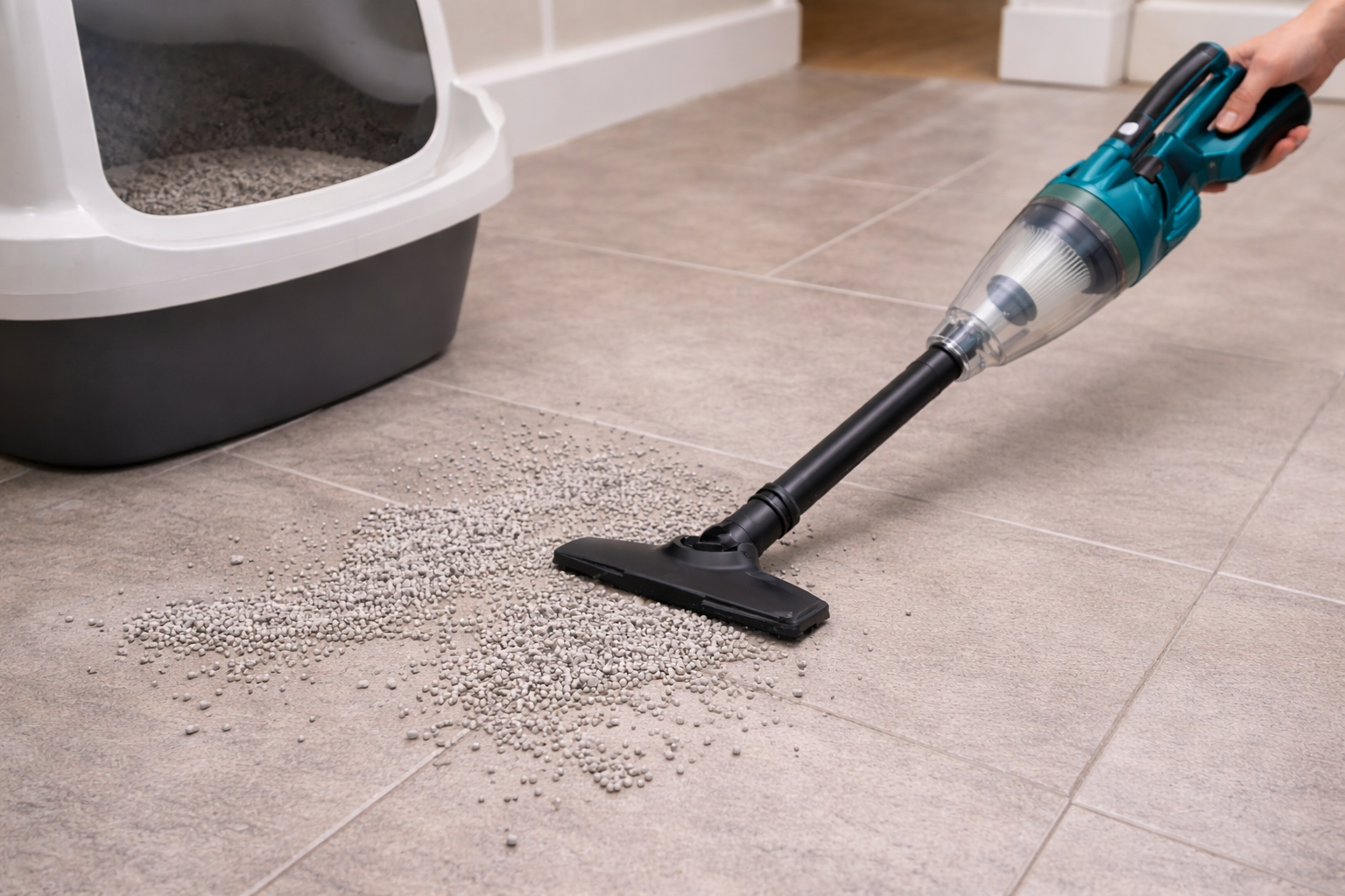 Cordless Vacuum Cleaner for Cat Litter – Powerful Suction with HEPA Filter